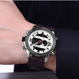 SMAEL Nuovi orologi sportivi Orologi da polso al quarzo con doppio display genuino impermeabile Quadrante grande Fashion Cool Man 1320 Orologio digitale LED Men337m