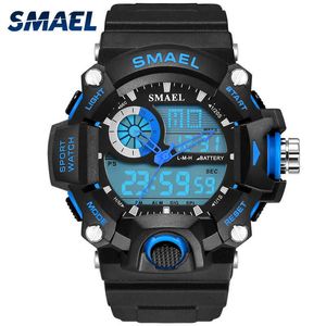 Smael Outdoor Sport Horloges Miliraty Army Mannen Polshorloge met PU-riem Perfect Gift Casual Sport Watch Automatisch Horloge WS1385 Q0524