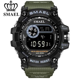 Smael Outdoor Sports Watches voor mannen led Digital Watch Men039S Elektronische militaire klok mannelijke grote dial modehorloge Relogio MA8562205