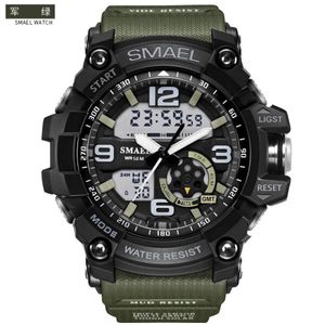 Smael SL1617 Relogio Men's Sports Watches leidde Chronograph Polshorwatch Military Watch Digital Watch Good Gift for Men Boy294M