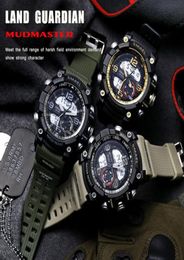 Smael Sport Men039s Wristwatch LED Corloge numérique Digital Dual Time Time Wristwatch Military Watch 1617 Mens Watches Orologi da Uo7945363