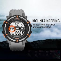 SMAEL Sport montres militaire Cool montre hommes grand cadran S THOCK Relojes Hombre décontracté LED Clock1616 montres numériques étanche n283i