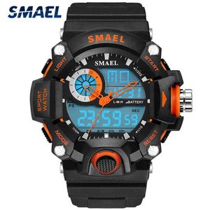 Smael Horloge Mannen Mode Militaire Sport Quartz Klok Horloges Topmerk Luxe LED Digital Mens Polshorloge Relogio Masculino X0524