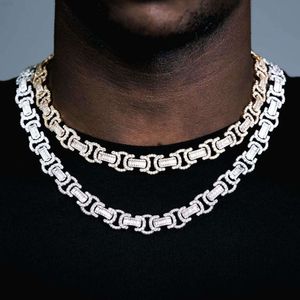 Kleine 10 mm stokbrood diamant luxe sieraden ketting mannen aangepaste hiphop Byzantijne moissaniet Cubaanse ketting