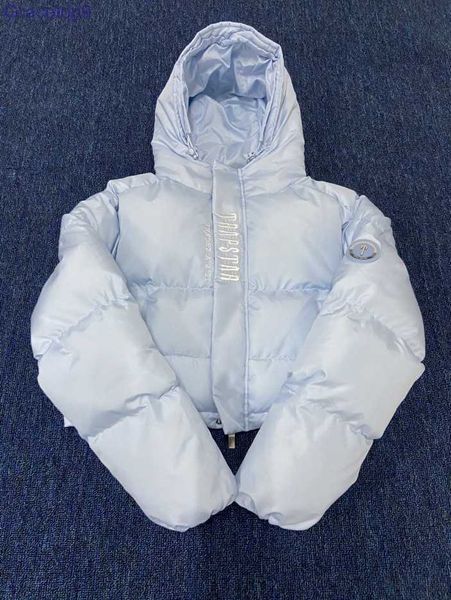 Pequeño 2023 Algodón Nuevo Algodón Hombres y Calle Chaqueta de Mujer Chaquetas de Down Fresh Trapstar 6t0c Explosiones Tide Chaqueta de Marca para Mujer Azul Claro Moda Corta Casual Ho