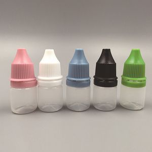 Pequeño 3ml 5ml PE Softy Plastic Squeeze Bottle para gotas para los ojos Gotas para los oídos Translucidez de agua Plastic Pharmaceutical Liquid Bottle con cuentagotas Freeship