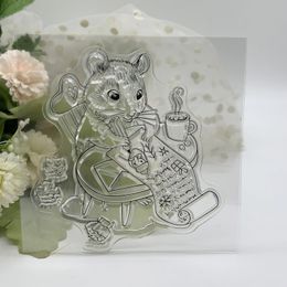 Small Animal Mouse Transparent Silicone Rubber Stamp et Die Flat Cling Scrapbooking Diy Mignon Pattern Photo Album