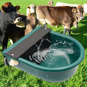 Fournitures pour petits animaux 1 pièce automatique pour bétail, bovins, chèvres, moutons, équipement d'abreuvement d'eau, bol d'alimentation en plastique avec trou de vidange, flotteur 230307