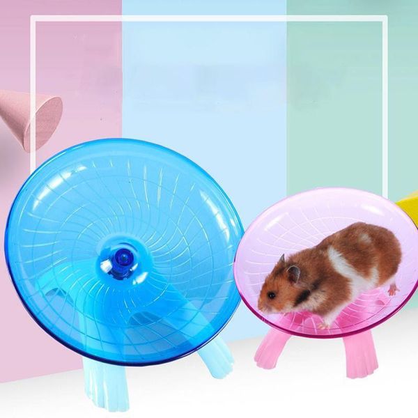 Petits animaux fournitures 1PC Pet Hamster soucoupe volante exercice écureuil roue souris course disque Rat jouets Cage accessoires