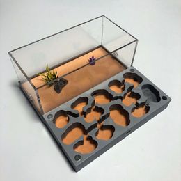 Fournitures pour petits animaux Impression 3D Nid écologique de ferme de fourmis en acrylique hydratant avec zone d'alimentation Maison en béton Atelier de fourmilière pour animaux de compagnie 230720