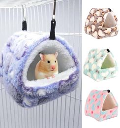 Fournitures pour petits animaux, Mini Cage d'écureuil confortable, maison de Hamster, lit de couchage, nid de cochon d'inde, sac chaud, Pet2059225