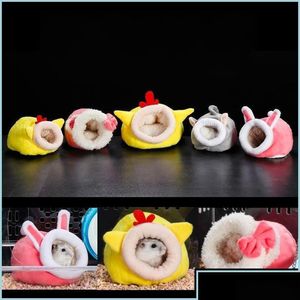 Benodigdheden voor kleine dieren Cavia Hamster Bed Huis Winter Warm Eekhoorn Egel Konijn Chinchilla Bedden Mat Nest Toegang Drop Leveren Dhjf7