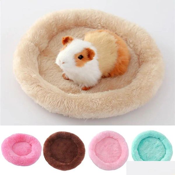 Pequeño animal suministra conejillos de indias cama de hámster de hámster redondo Mantenga accesorios de jaula de nido de conejo de chinchilla con manio de chinchilla 240322 caída ot9pz