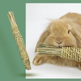 Klein Animal Supplies Hamster Chew Toy Natural Grass Handmade Weave Carrot Chinchilla Stick Speelgoed