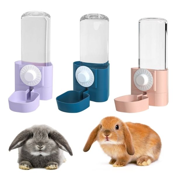 Fournitures pour petits animaux K5DC Distributeur d'eau pour lapin pour cage suspendue Distributeur automatique Bouteille Bol Hérisson Hamster 17 oz 230909