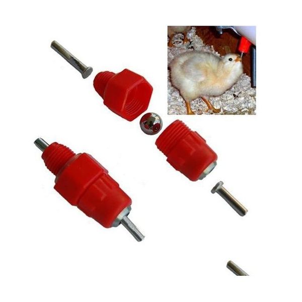 Small Animal Supplies Overginer des buveurs de mamelon Custres d'eau Bueurs de poulet 360 Angle Potry Nourrissant Drop Drop Livraison Dhzuv