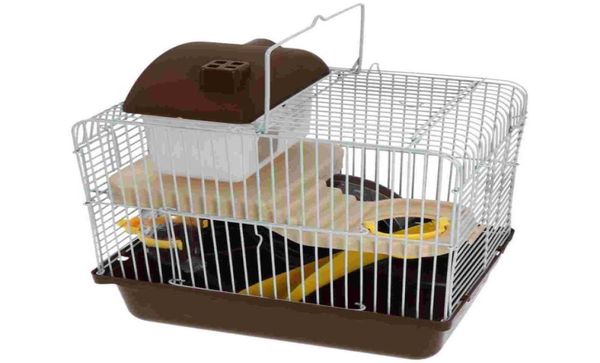 Suministros de animales pequeños Pet Hamster Cage House de lujo Ratones portátiles Decoración del hábitat de hogar6863974