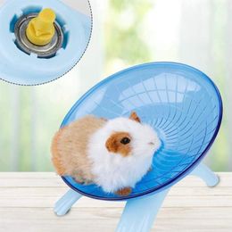 Suministros de animales pequeños Pet Hamster Flying Saucer Wheel Mouse Rating Disc Toy Accesorios de jaula para pequeños animales2384