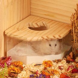 Suprimentos para pequenos animais caixa de banho de areia para animais de estimação banheiro transparente casa para gaiola de hamster esquilos de canto 230710