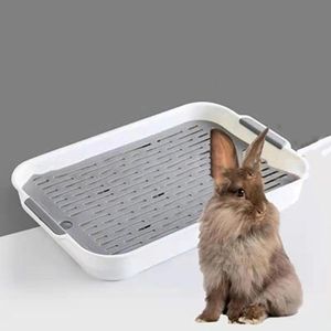 Small Animal Supplies Pet Toilet Anti-Turnover kattenbak Trainer Corner Reiniging voor konijnen Chinchilla cavia 230211