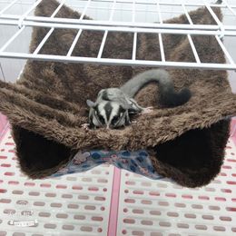 Fournitures pour petits animaux en peluche Hamster hamac Pet Rat perroquet furet lit suspendu coussin maison Cage