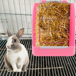 Klein dier voorraden konijn gras frame rack hooikom veer huisdier voedselmand feeder 230211