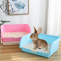 Fournitures pour petits animaux SHUANGMAO Hamster Pet Chat Lapin Coin Bacs à litière de toilette Propre Plateau d'entraînement de pot intérieur pour animaux de compagnie 230925