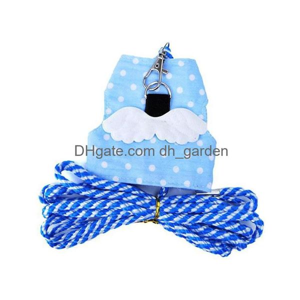 Fournitures pour petits animaux Écureuil Rat Hamster Lapin Souris Gilet pour animaux de compagnie Vêtements avec laisse de plomb Traction Corde Collier Harnais Drop D Dhgarden Dhx3S