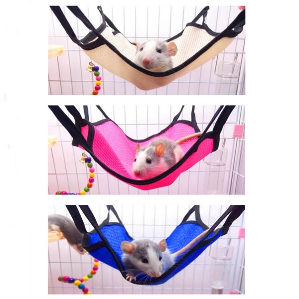 Fournitures pour petits animaux été respirant Sandwich maille Pet chat furets hamac balançoire Hamster tapis Pet Cage accessoires 408 D3