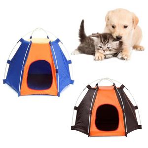 Suministros para animales pequeños, caseta para cachorros, perros, gatos, impermeables, Oxford, tienda plegable portátil, productos para cuevas al aire libre transpirables