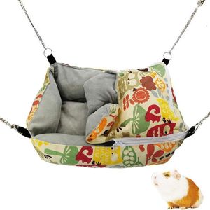 Fournitures pour petits animaux Hiver Suspendu Cochon d'Inde Chaud Hamac Lit de Couchage Lapin Chat Écureuil Grotte Pour Gerbille Sucre Planeur Hérisson 230713