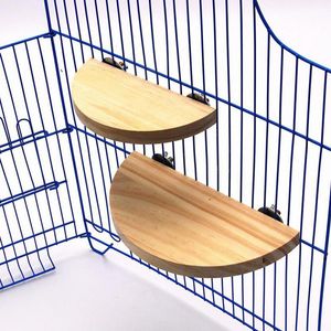 Klein Dierbenodigdheden Hout Stand Platform Huisdier Bird Toys Parrot Rack Hamster Theers Slijpen Clean Cage Accessoires voor Gerbils Muizen