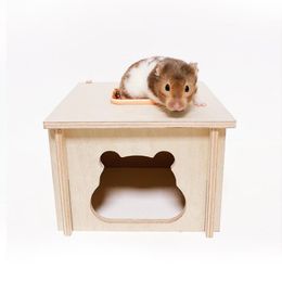 Kleine dierenbenodigdheden houten hamsterhuis