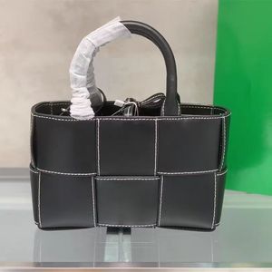Small Arco Tote Bag Female Luxury Brand Genuine Leather Commuter Purses And Handbags Designer Crossbody Shoulder Bags Intreccio Craftsmanship Cow Leather 2593