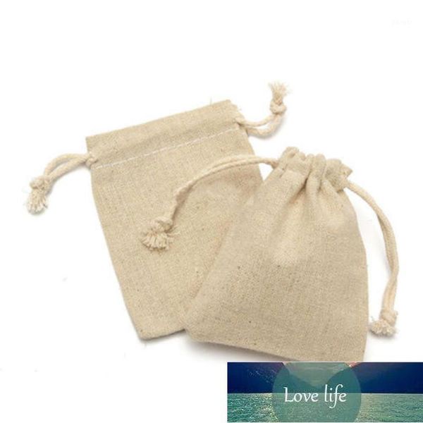 Petit sac pochette en lin naturel cordon de serrage sac de jute en toile de jute avec cordon1 prix d'usine conception experte qualité dernier style statut d'origine