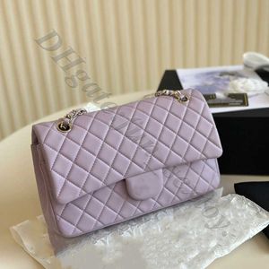 Small Bag Shop 90% Fagrance Factory Wholesale Retail High Luxury Sense 2024 Lingge New Women's Chain Temperament Single épaule Mmenger Purple Series 5JV2