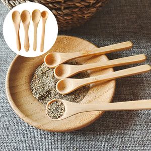 Petites cuillères en bambou, cuillère à Dessert en bois naturel, vaisselle de fête de mariage occidentale, accessoires de cuisine pour le café, outils