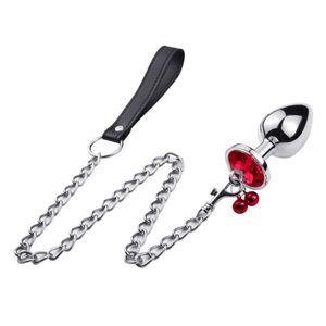 Kleine Bell Metalen Anale Plug Ketting Crystal Base Smooth Butt Plug Masturbator Anale kraal Paar Anus Dilator Speelgoed