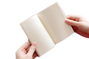 Kleine blanco kraftpapier notitieblok notitieblok schetsboek dagboek dagboek verf tekening patroon willekeurig briefpapier