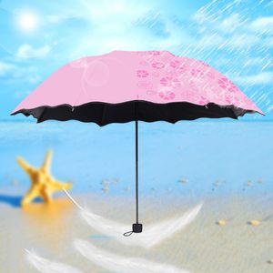 Parapluie pliant à petites fleurs, Anti-UV, imperméable, à la mode, Parasol de pluie, cadeau pour femmes et hommes, Parasol de poche