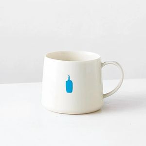 Petite bouteille bleue tasse en céramique eau tasse de café de luxe léger