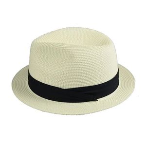 Chapeaux de paille en papier de grande taille à petit bord pour hommes, belle casquette de soleil d'été, grand chapeau de jazz trilby plus fedoras 5658cm 5860cm 240219