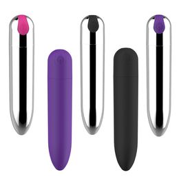 Vibrador de bala pequeña, Mini estimulador de clítoris, masturbadores, carga USB, vibradores de bala de 10 frecuencias, Juguetes sexuales para mujeres