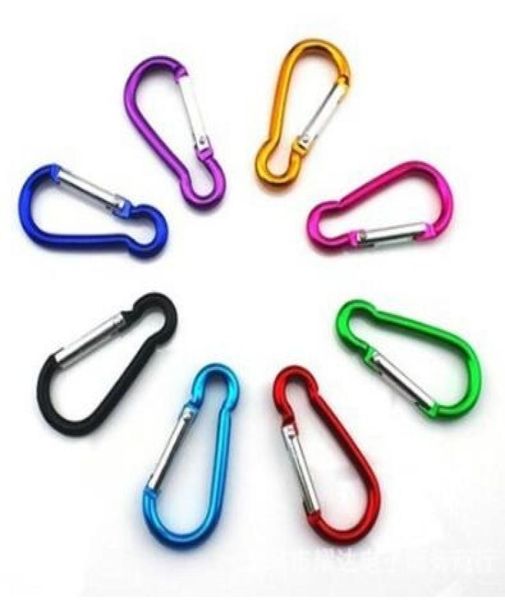 Petit mousqueton Mousqueton Clip Anneau Porte-clés Porte-clés Sports de plein air Camp Mousqueton Porte-clés Randonnée Aluminium Métal Inoxydable Ste3616606