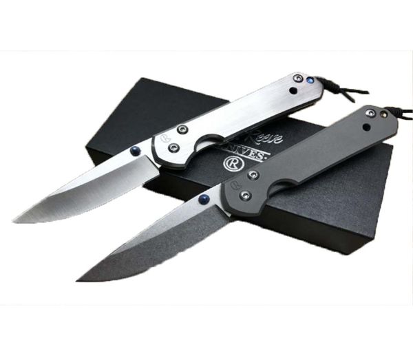 Pequeño Chris Reeve 7 pulgadas D2 Stonewashtitanium Cuchillo plegable Camposo Campo de caza Cuchillo de regalos de Navidad para hombre 1P6338155