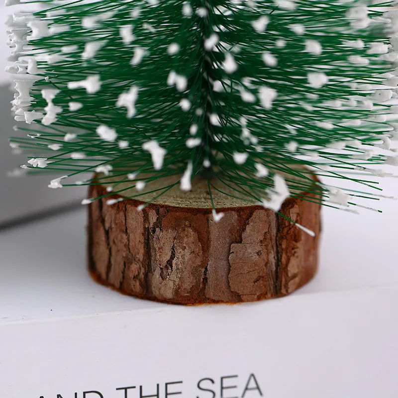 Liten julgran Hemp Cedar Blue Green Gold Silver Red Artificial Christmas Tree Christmul Decorations Pine Needle Tree