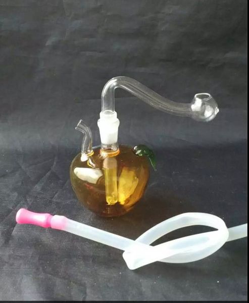 Jarra de manzana de color pequeño - tubo para fumar pipa de agua gongs de vidrio - plataformas petrolíferas bongs de vidrio pipa para fumar vidrio hookah - vaporizador vap