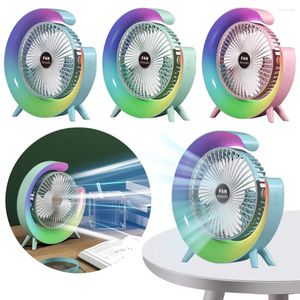 Ventilador de enfriamiento pequeño 3 velocidades con colorida mesa portátil portátil de escritorio tranquilo para el dormitorio de la oficina en casa regalo de verano