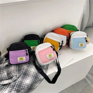 Kleine crossbody tas mini canvas tassen voor studient kinderen messenger bag telefoon portemonnee Koreaanse handtas nylon schoudertas