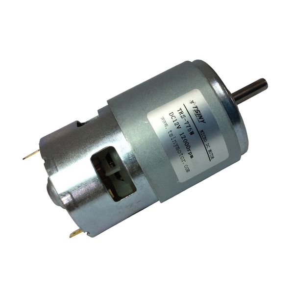 Engranajes pequeño Motor DC imán permanente de alto torque 775 12v alta velocidad 12000RPM con rodamiento para herramientas eléctricas